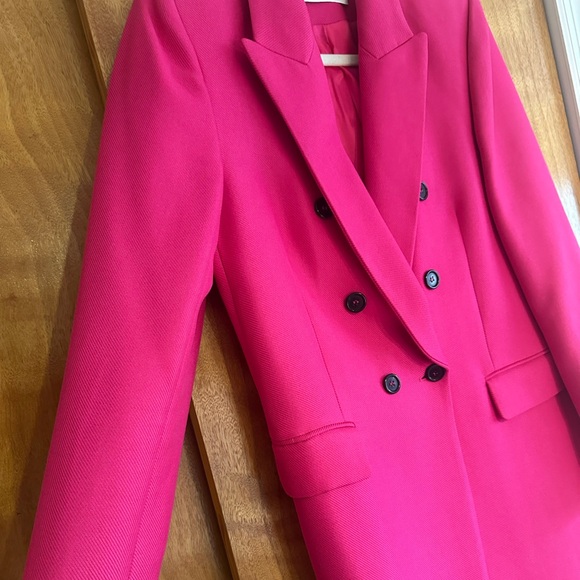 Stunning Bright Fuschia Zara Long Blazer - Picture 1 of 9